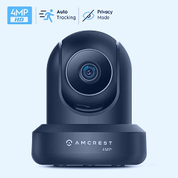 Amcrest 4MP ProHD Indoor WiFi Camera, Security IP Camera with Pan/Tilt,  Two-Way Audio, Night Vision, Remote Viewing, 4-Megapixel @30FPS, Wide 90°  FOV, IP4M-1041B (Black)